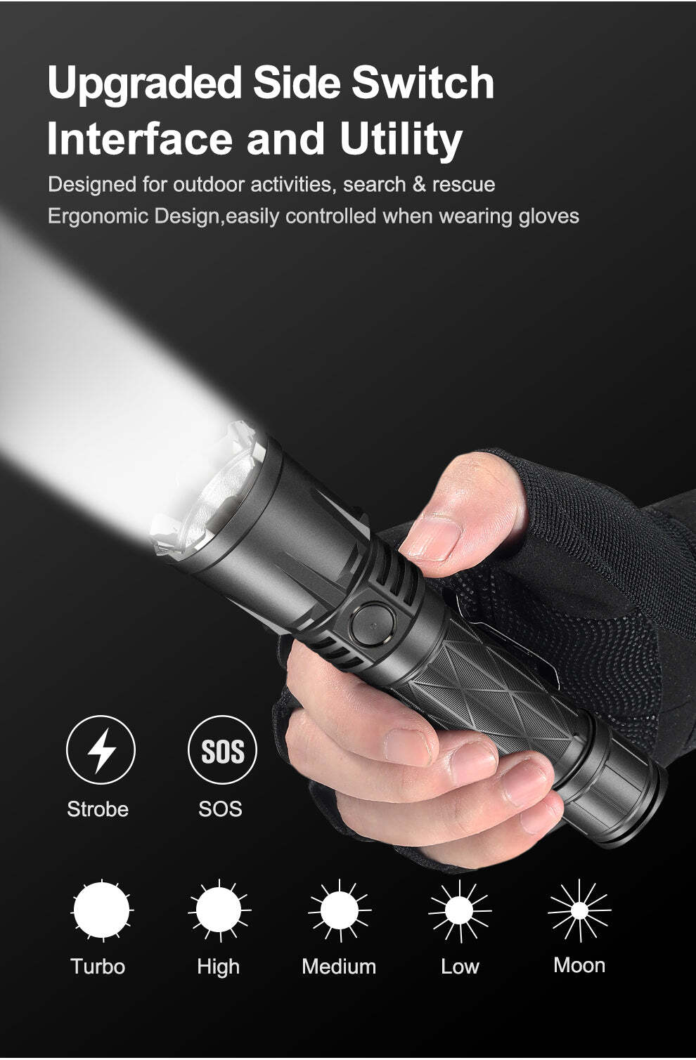 klarus XT21X Pro 4400 Lumens Lampe torche tactique LED super