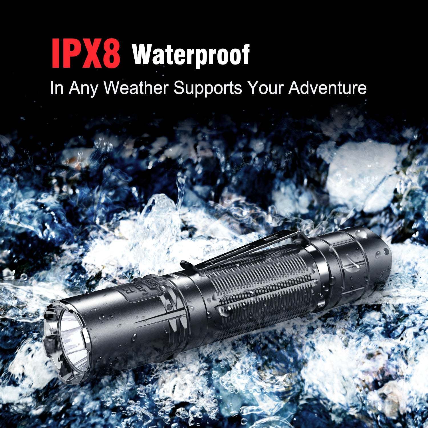 Lampe Torche Tactique KLARUS XT2CR Pro 2100 Lumens - Rechargeable USB-C étanche IPX8 - 6 Modes Pour Outdoor