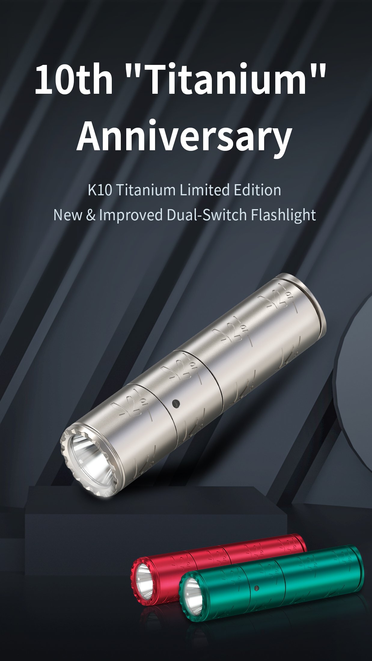 Klarus K10 K10 Ti 1200 Lumens Anniversary Limited Version Tactical Flashlight