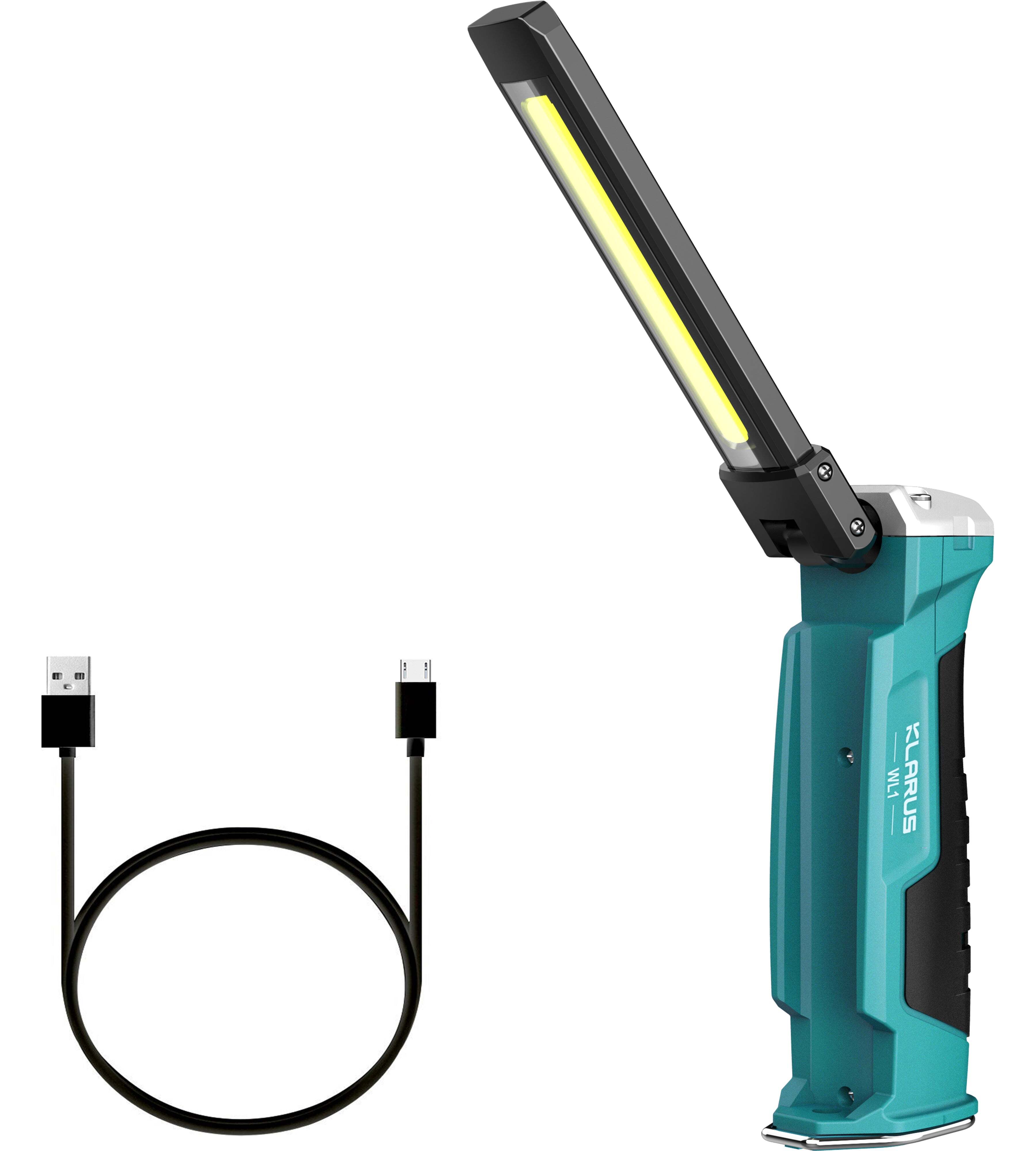 KLARUS WL1 550 Lumens Handheld Buckle Magneto High-light USB Charging Floodlight Camp Light Working Light