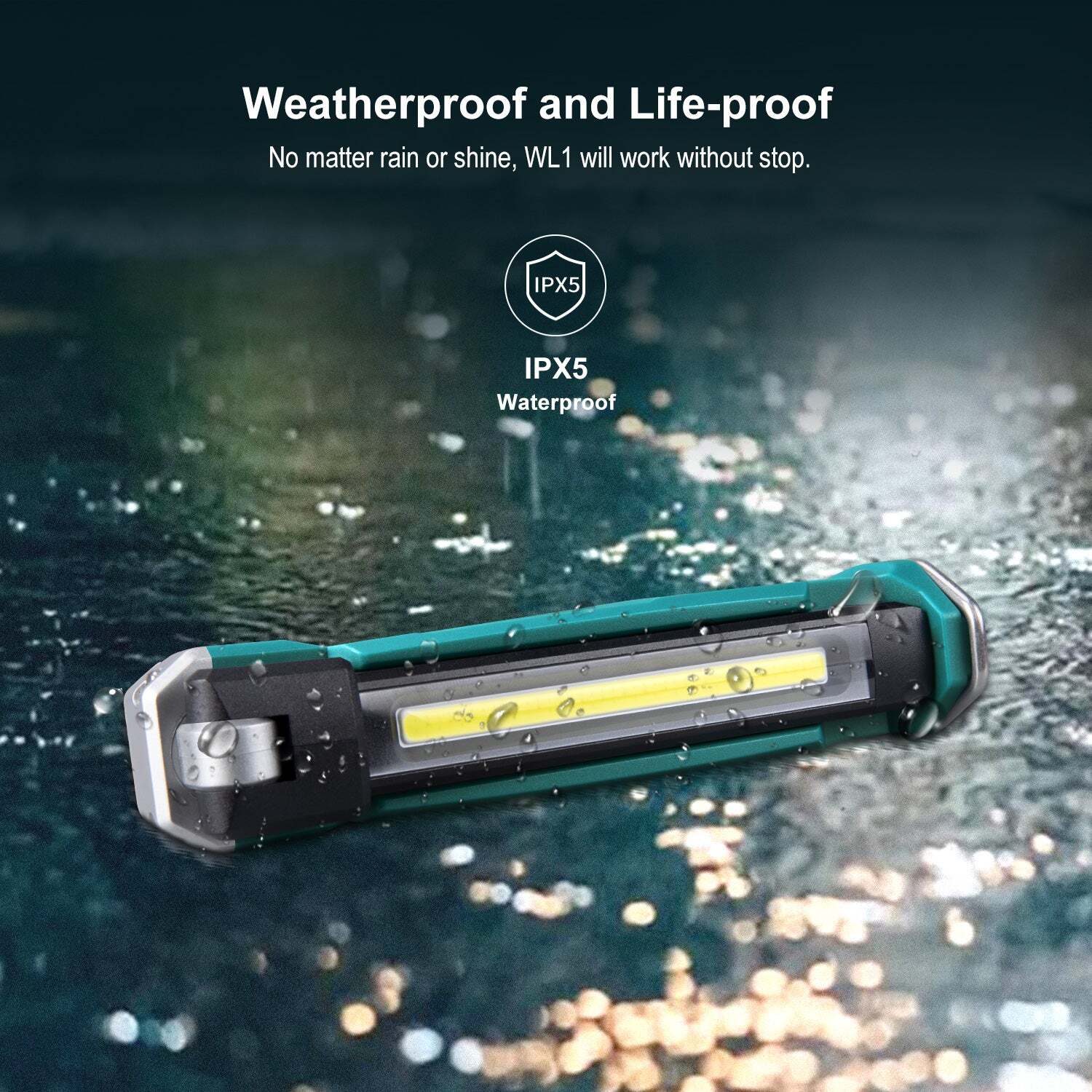 KLARUS WL1 550 Lumens Handheld Buckle Magneto High-light USB Charging Floodlight Camp Light Working Light