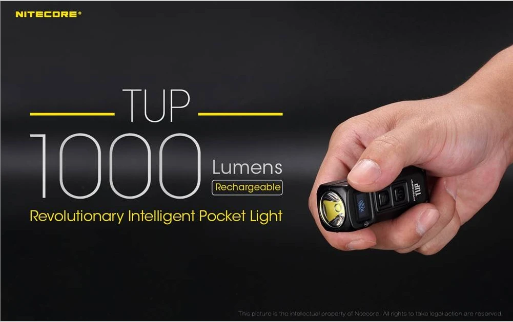Nitecore Tup CREE XP-L HD V6 LED Digital Display 1000lumens Rechargeable EDC Flashlight