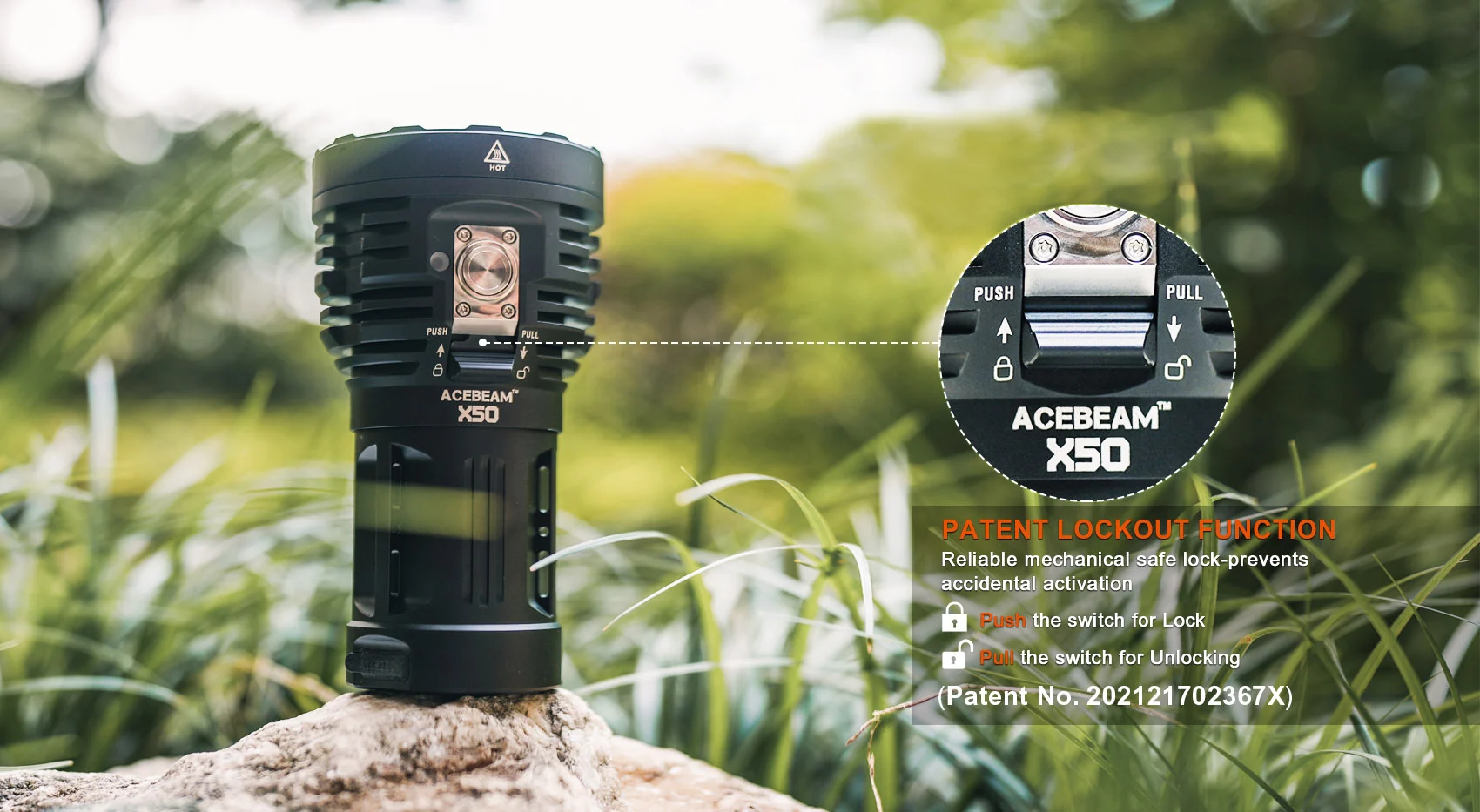 Acebeam X50 8 x  XHP70.2 LEDs 40000 lumens Multipurpose Handheld Search Lights