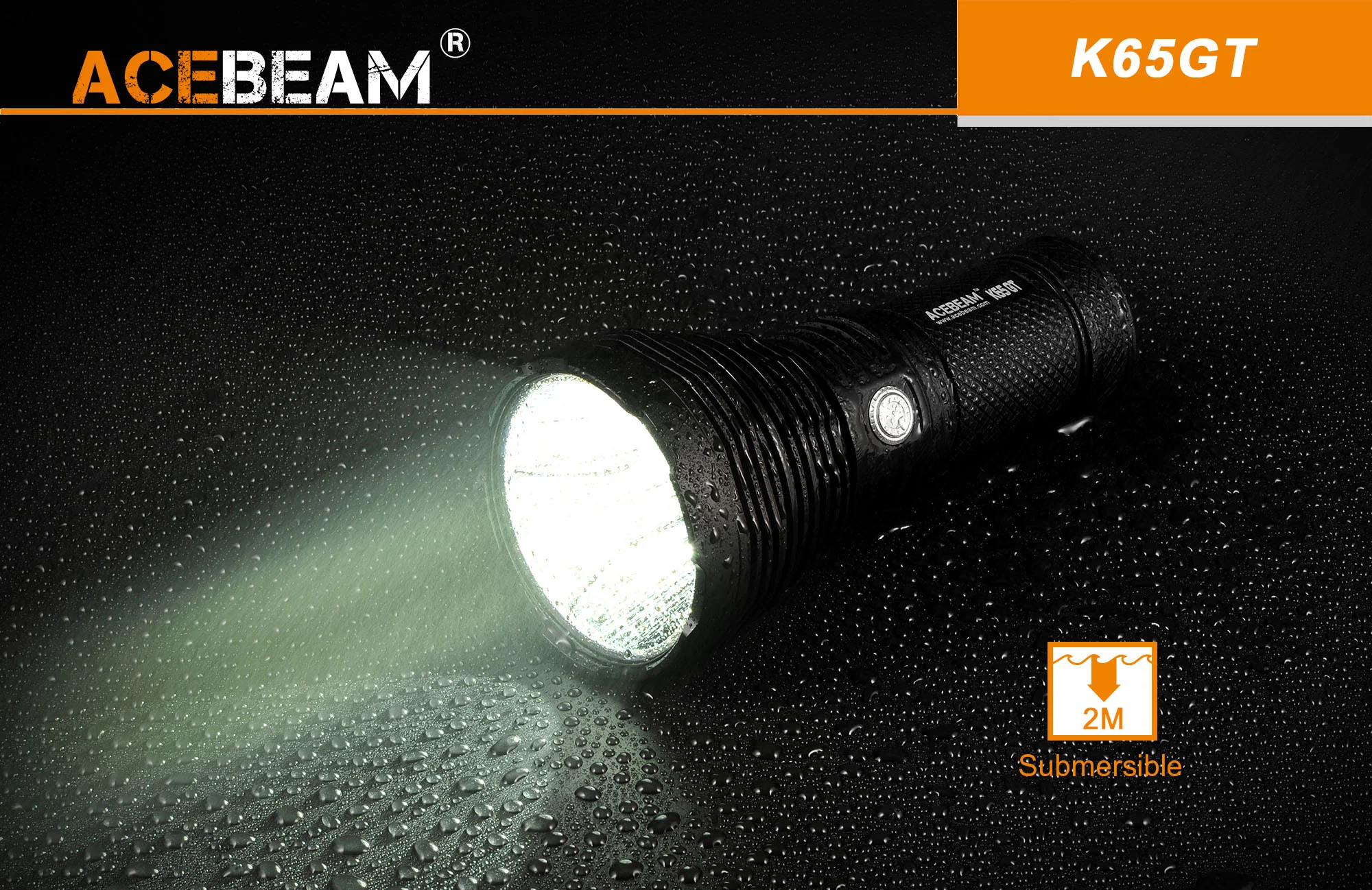 Acebaem K65GT 1 x LUMINUS SBT-90-GEN2 LED 6500 Lumens Professional Grade Searchlight