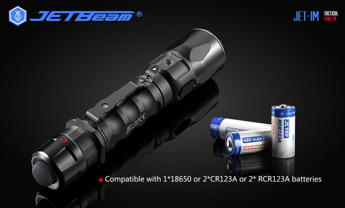 JETBeam JET-IM  XP-L HI LED 1100 Lumens Tactical Flashlight
