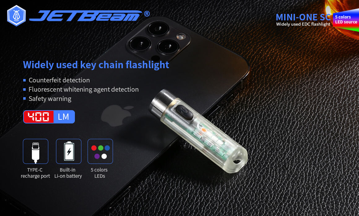 JETBeam Mini-one SC 3535 LED 400 Lumens Mini EDC Keychain Flashlight