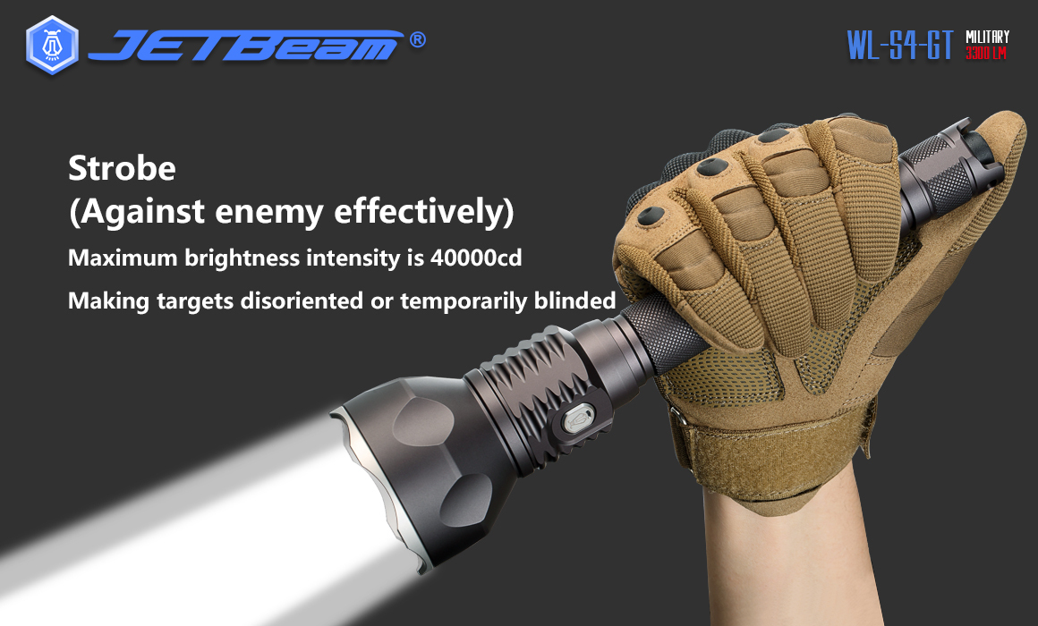 JETBeam WL-S4-GT  XHP70 LED 3300 Lumens Hunting Flashlight
