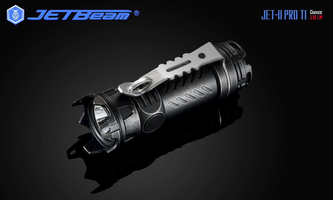 JETBeam JET-II PRO TI Blue  XP-L HI 510 Lumens MINI EDC Flashlight