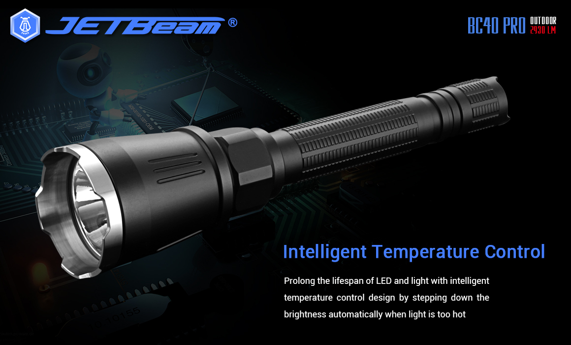  JETBeam BC40 Pro Gree XHP50 2930 Lumens Outdoor Flashlight