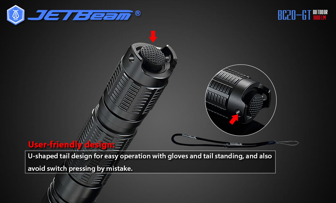 JETBeam BC20-GT CREE XP-L HI LED 1080 Lumens Outdoor Flashlight