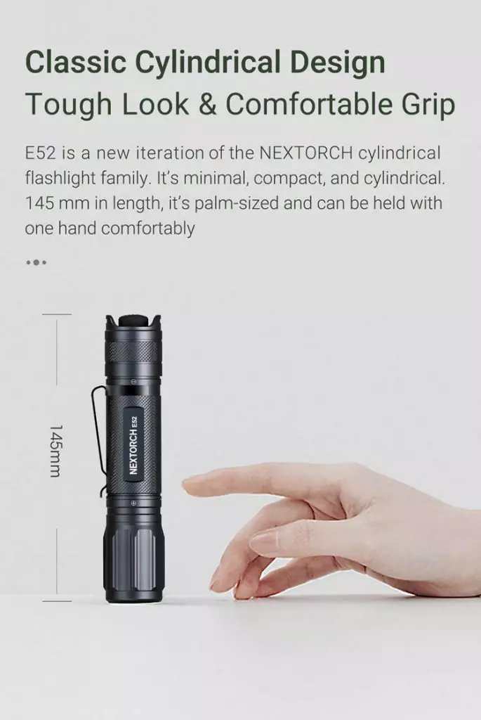 NEXTORCH TA5 XP-L LED 900 Lumens Rechargeable Tactical Flashlight