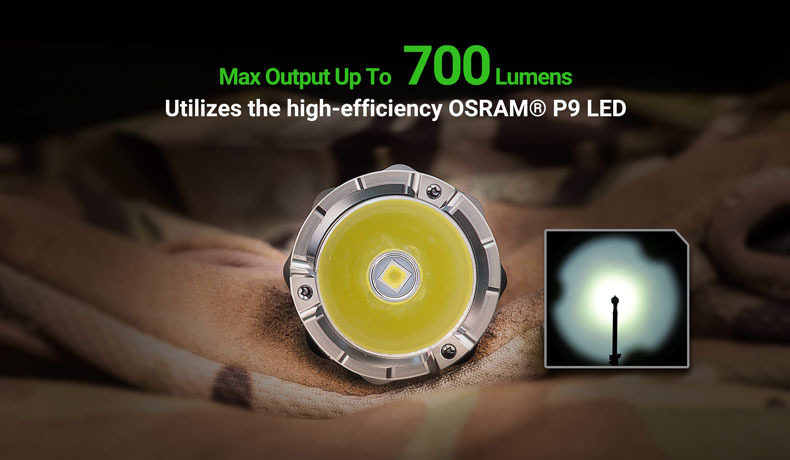 NEXTORCH TA15 V2.0 OSRAM P9 LED 700 Lumens Multi-Battery-Solutions Tactical Flashlight