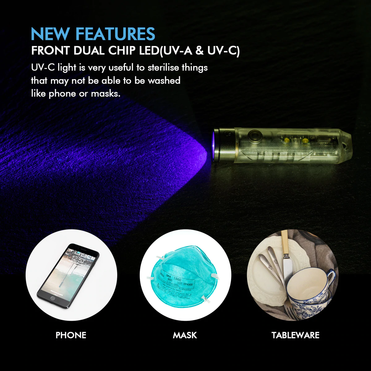 Rovyvon Aurora A8 Pro Keychain UV-C Light