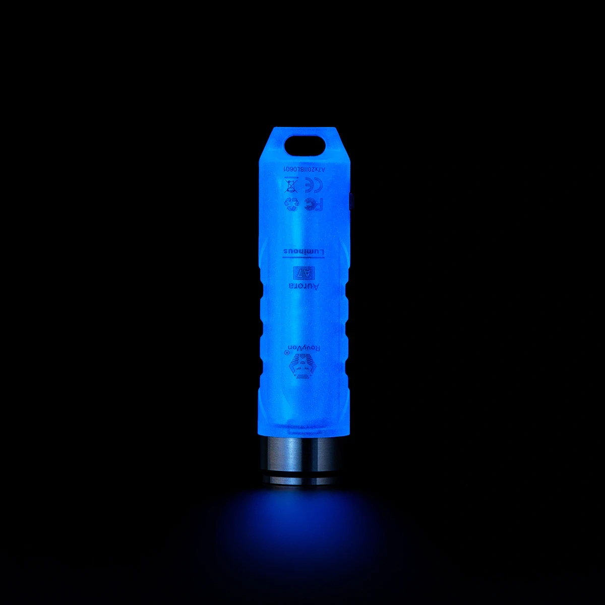 Best RovyVon Aurora A7xU GITD 650 Lumens Blue Keychain Flashlight on