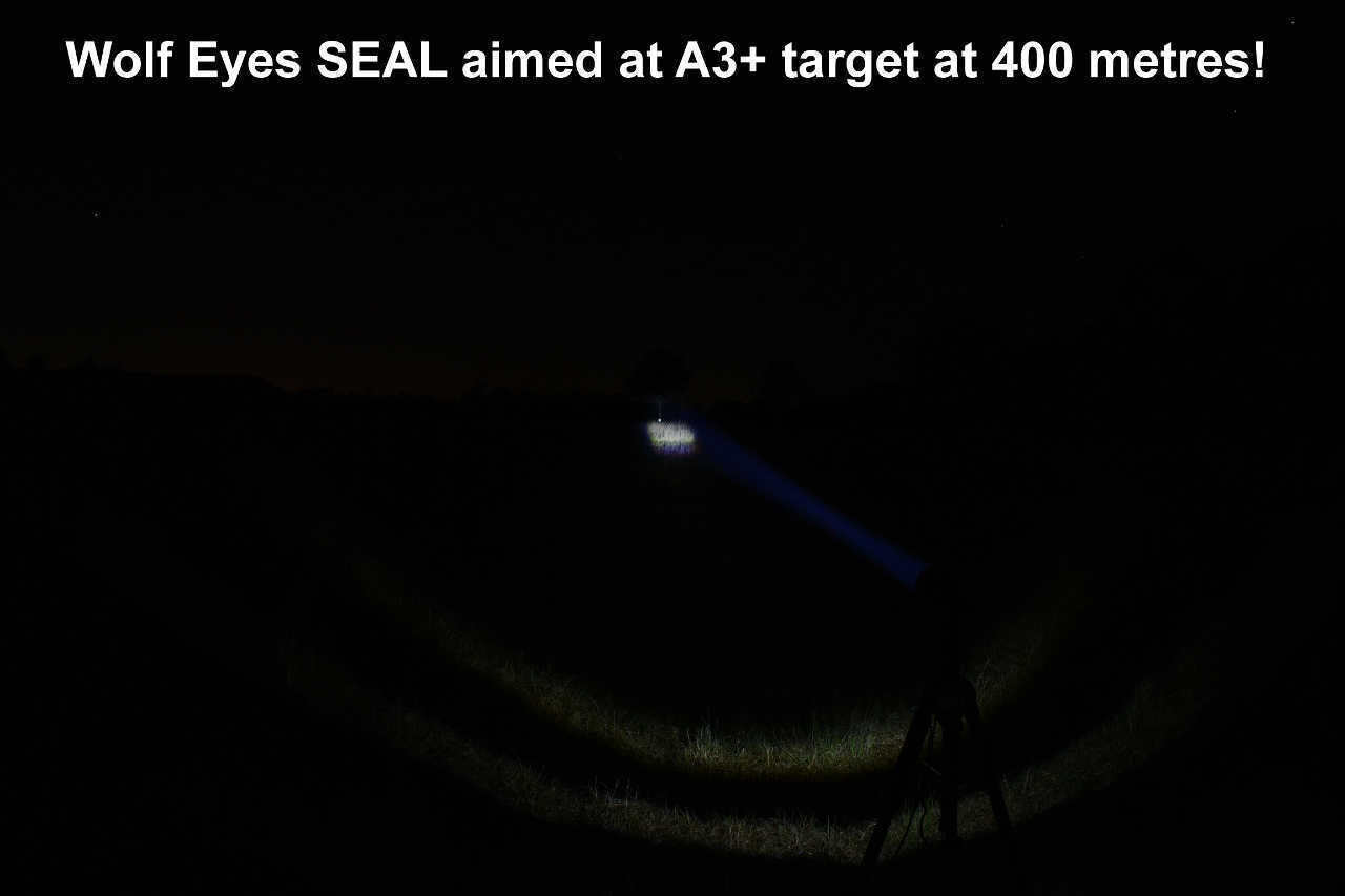 Wolf Eyes Pro Seal XP-L HI V2 LED 1210 Lumens Hunting Flashlight Spotlight