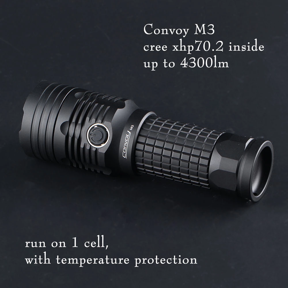 Convoy M3 XHP70.2 LED 4300 Lumens 26650 Flashlight