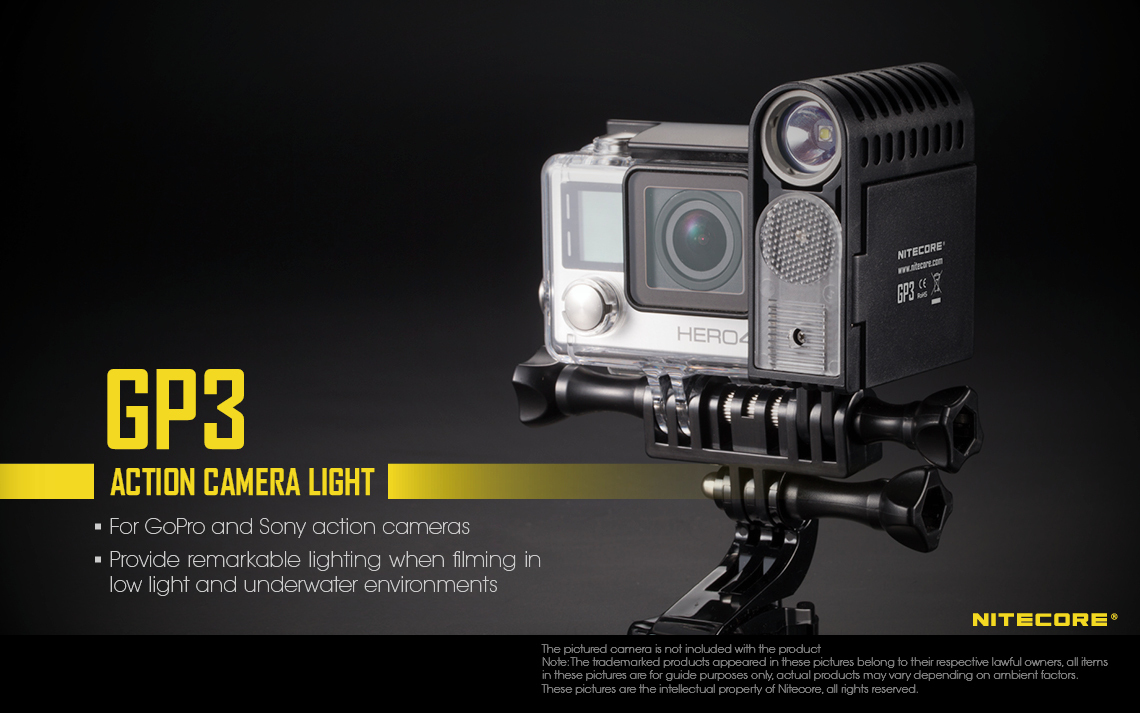 Nitecore GP3 CRI Nichia 219B LED 270 Lumens USB Rechargeable Action Camera Light