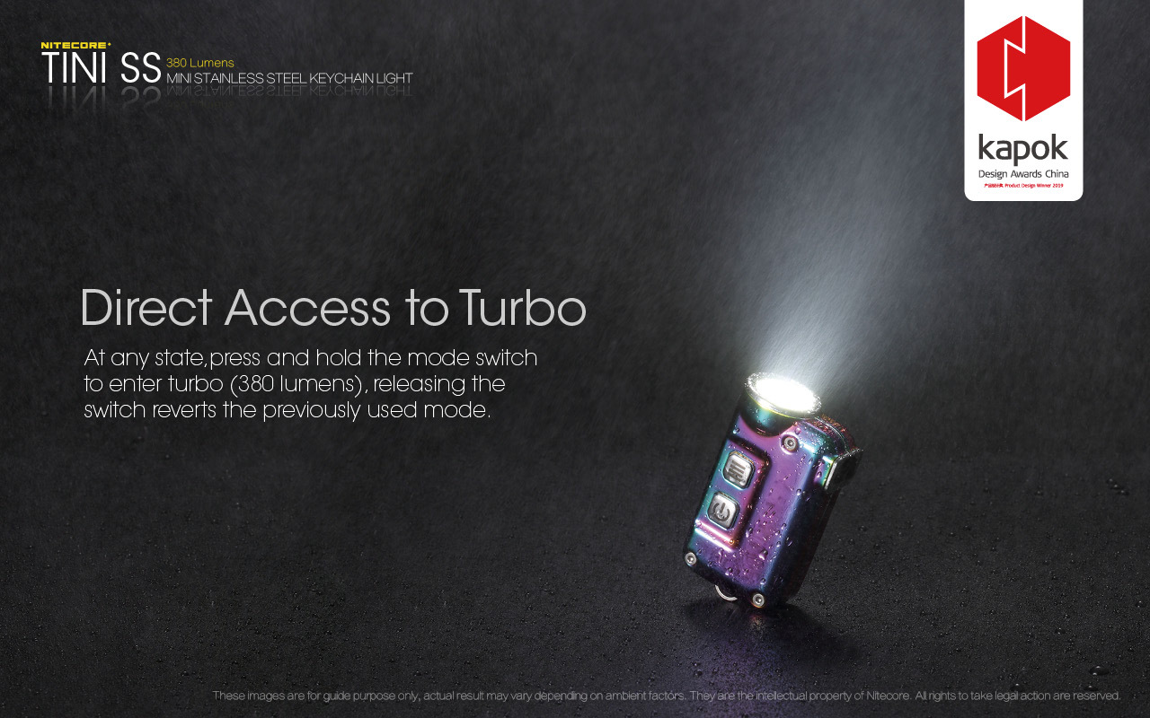 Nitecore TINI SS / TINI Cu 2x OSRAM P8 LED 500 Lumens Rechargeable Keychain USB-C EDC Light