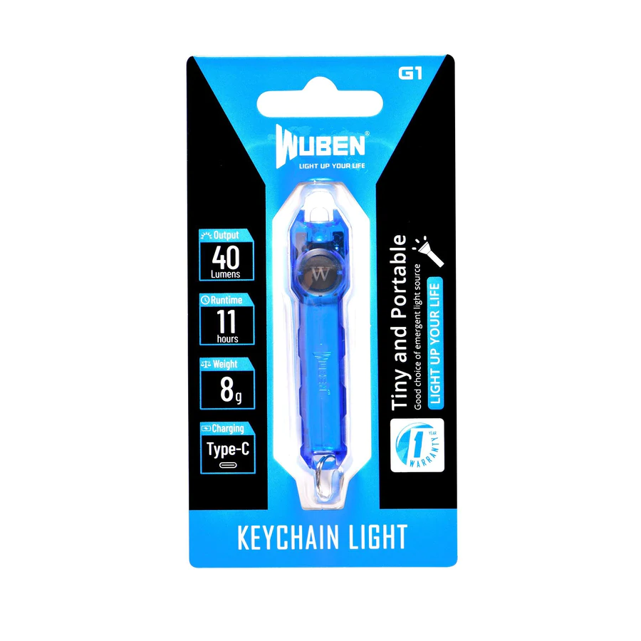 Wuben G1 40 Lumens Mini USB Rechargeable Keychain Light