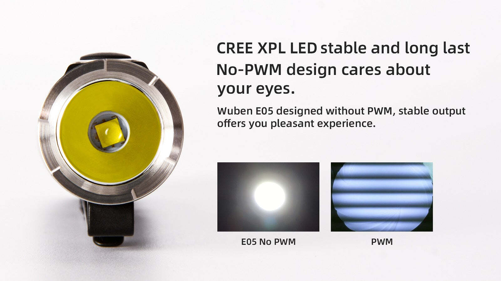 Wuben E05  XP-L LED 900 Lumens EDC Flashlight