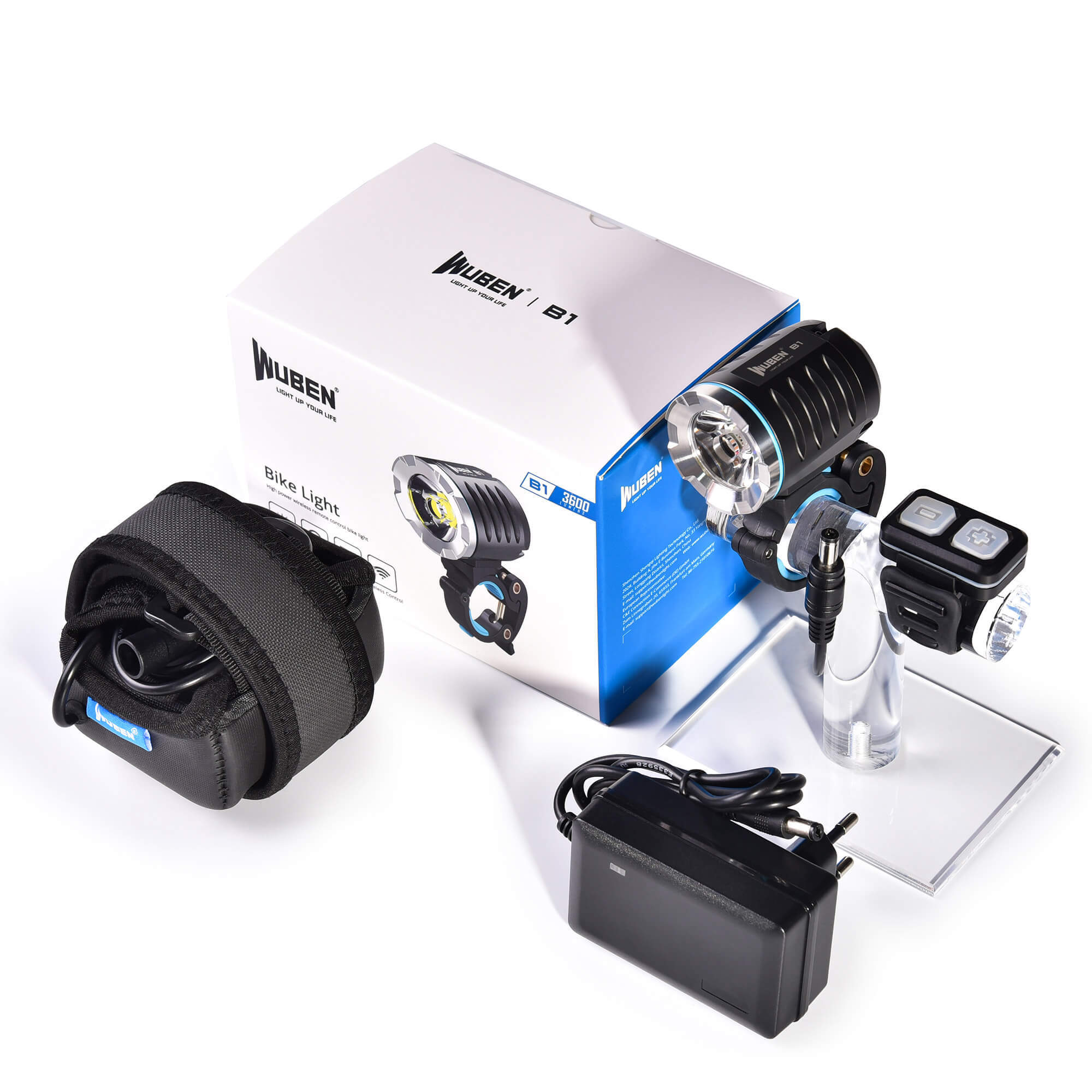 Wuben B1 XHP70.2 3600 Lumens Rechargeable Remote Control Bike Light