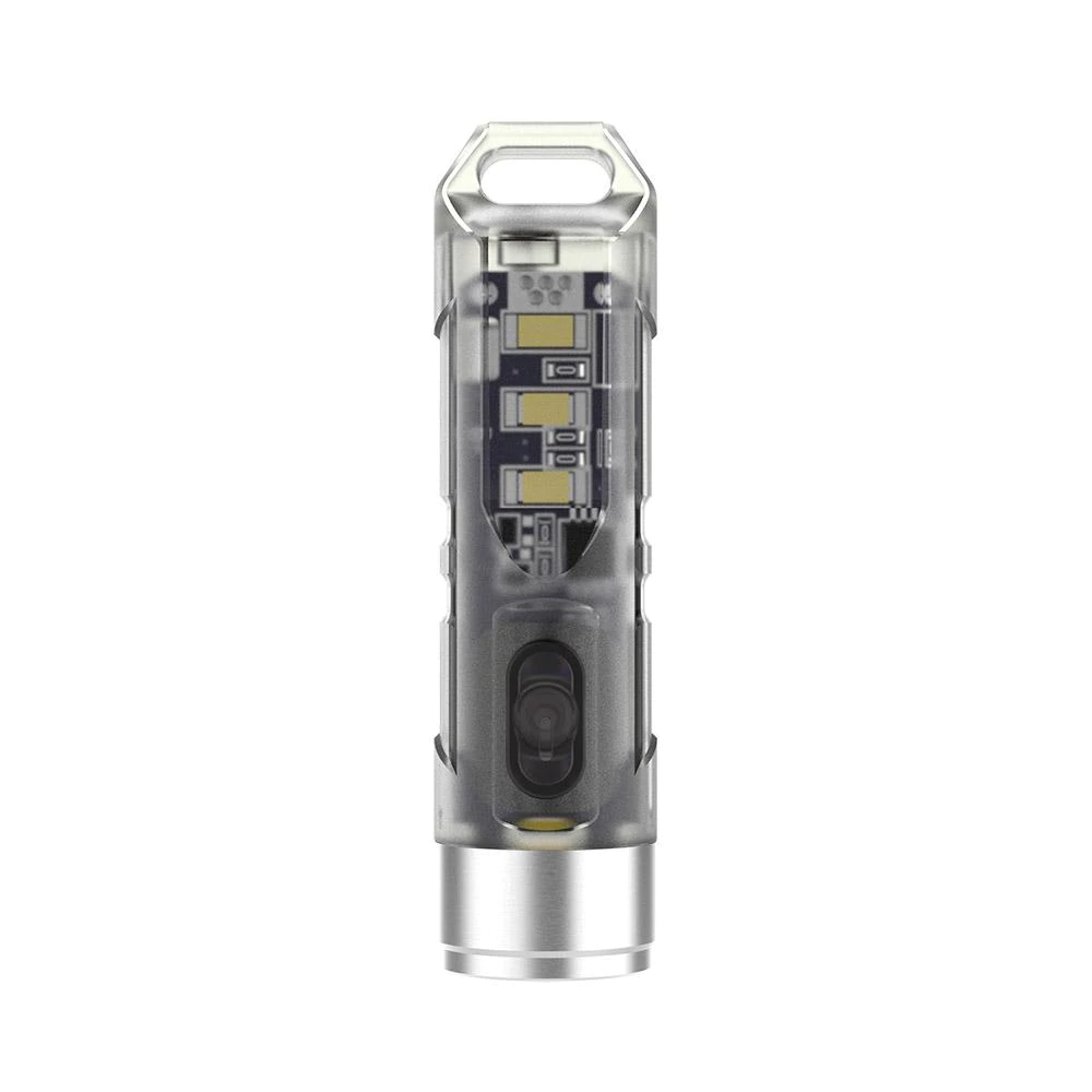 Rovyvon A5 450 Lumens Glowing Signal USB Rechargeable EDC Flashlight Mini Keychain Light