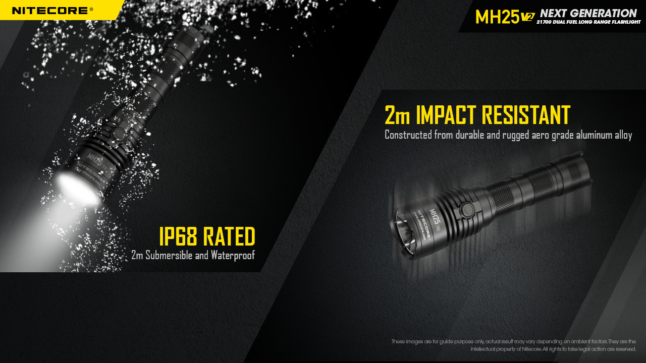 Nitecore MH25 V2 High performance LED 1300 Lumens USB-C Rechargeable Tactical flashlight