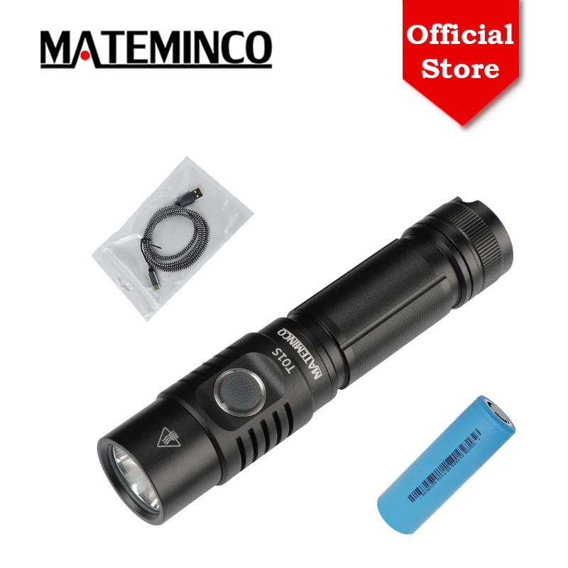 Mateminco T01S Luminus SST40 / Cree XHP50.2 LED EDC 21700 Battery 3500lm Type-C USB-C Rechargeab Search Light