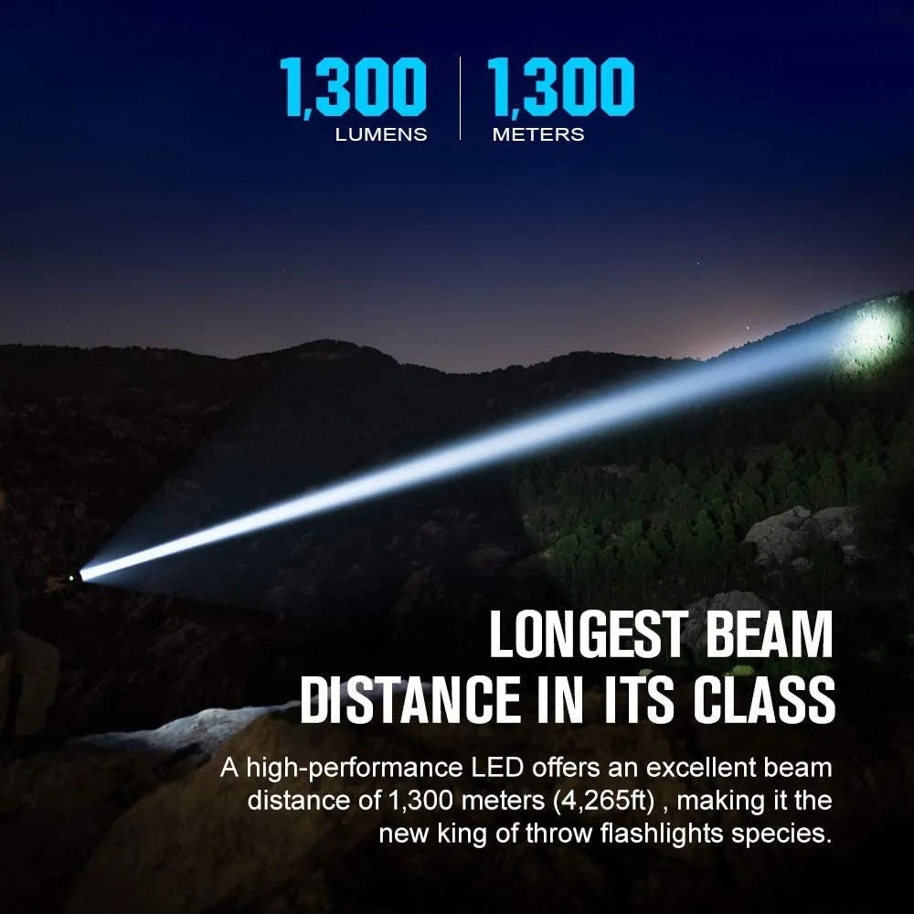 Olight Javelot Turbo High Performance Neutral White LED 1300 Lumens 1300m Spotlight Flashlight Hunting Light