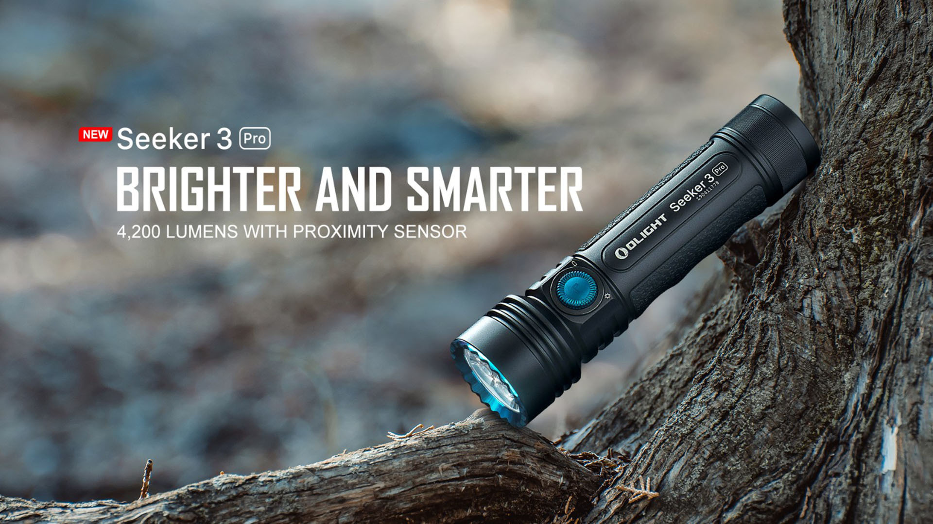Olight Seeker 3 Pro 4 x High Performance LED 4200lm 250m Rotary Rechargable Flashlight