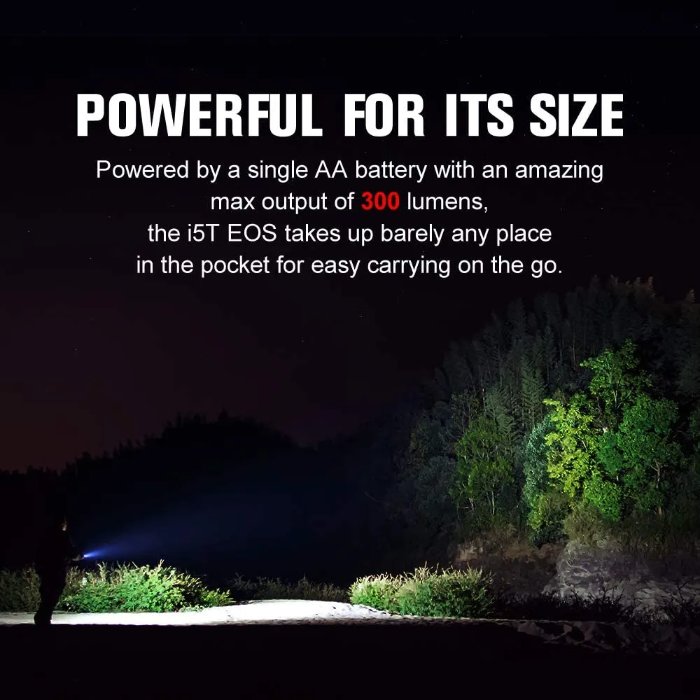 Olight i5T EOS High Performance Cool White LED 300 Lumens EDC Flashlight