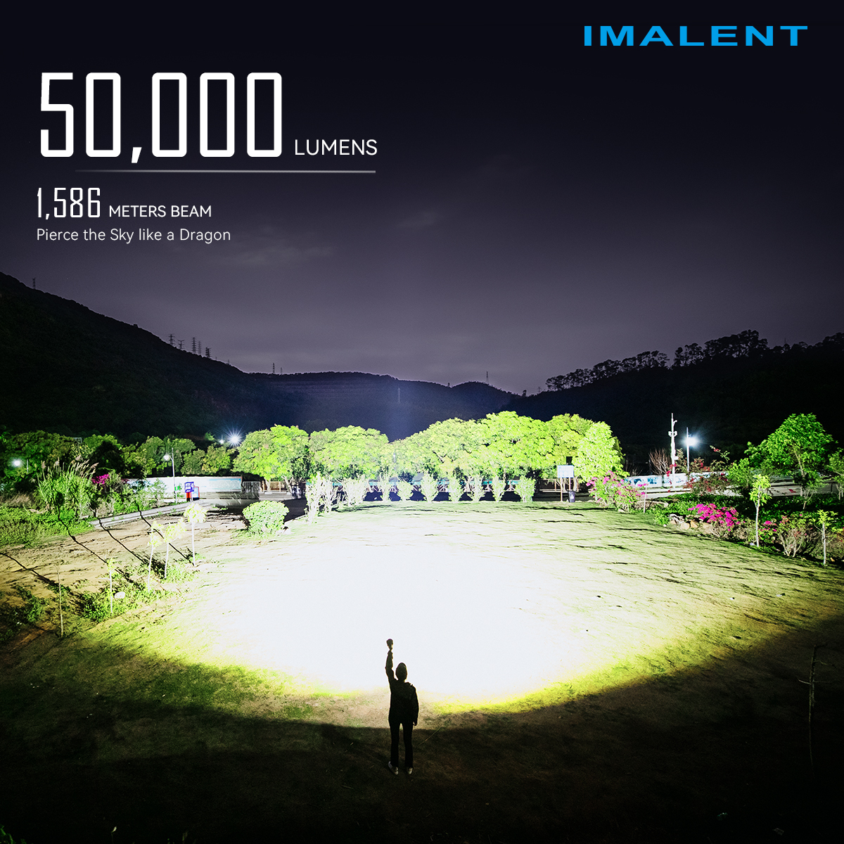 Imalent MR90 1 x Luminus SBT90.2 and 8 x Cree XHP70.2 LEDs 50000 Lumens 1586 Meters Spolight Flashlight Search Light