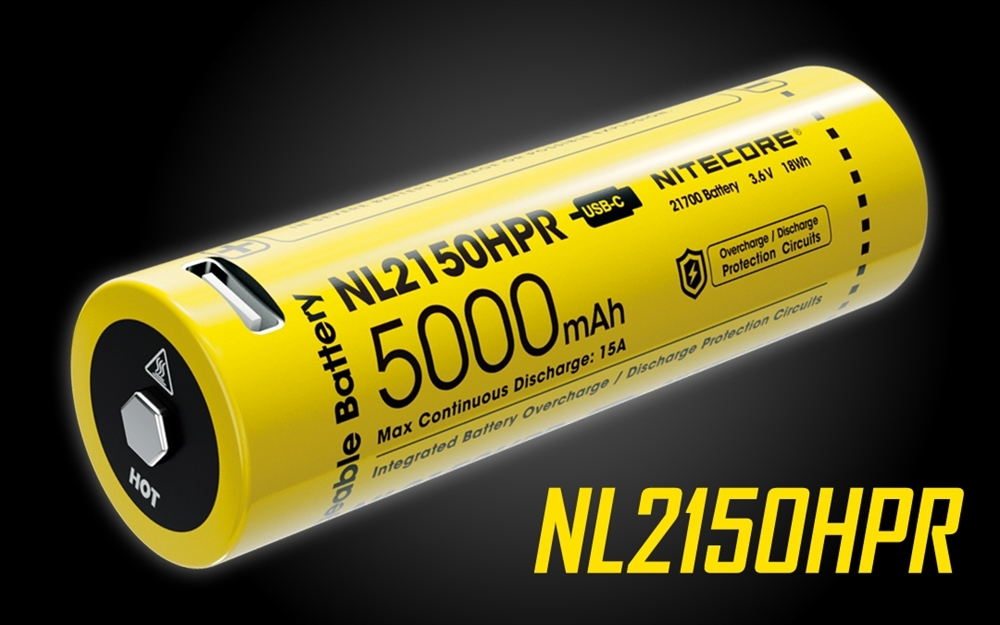 Nitecore 4000mAh / 4500mAh / 5000mAh Rechargeable 21700 Battery