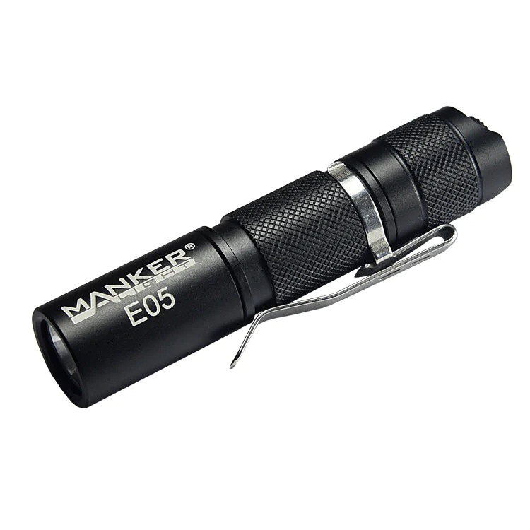 Manker E05 1 x OSRAM KW CSLNM1.TG LED 400 Lumens Pocket AA/14500 Thrower Flashlight