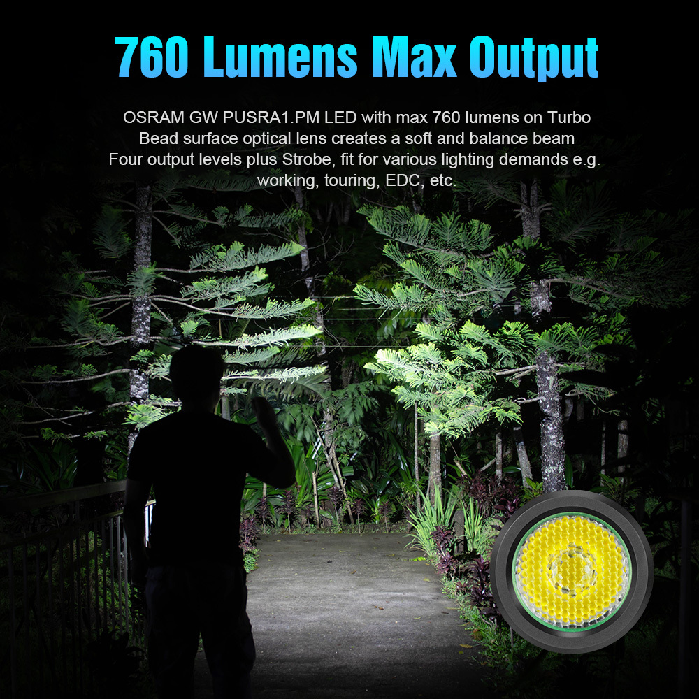 Lumintop EDC15 OSRAM LED 760 Lumens EDC Flashlight