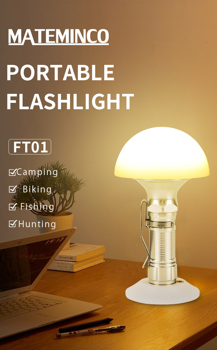 Mateminco FT01 SFQ43 LED 1250 Lumens Portable Camping Lantern Lanterna 14500 Tactical Flashlight