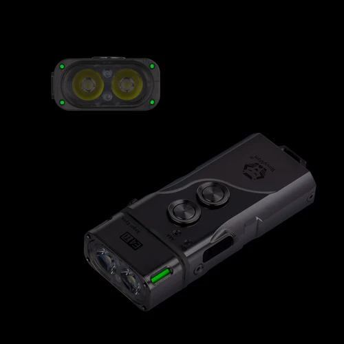 Rovyvon E4 Titanium Dual Button Hybrid Keychain Flashlight
