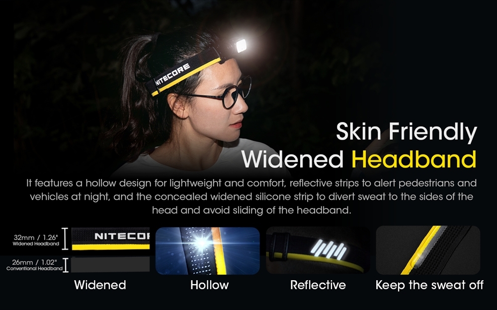 Nitecore NU43 1400 lumens Lightweight USB-C Rechargeable Headlamp