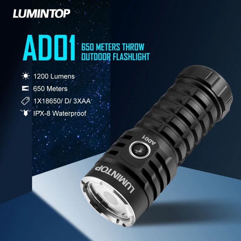 Lumintop AD01 KW CULPM1.TG LED 1200 Lumens EDC Flashlight