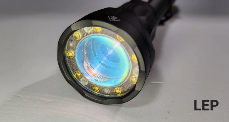 Mateminco FW3 White Laser Emitter + Floodlight 1550 Lumens 1350 Meters Long Thrower LEP Flashlight