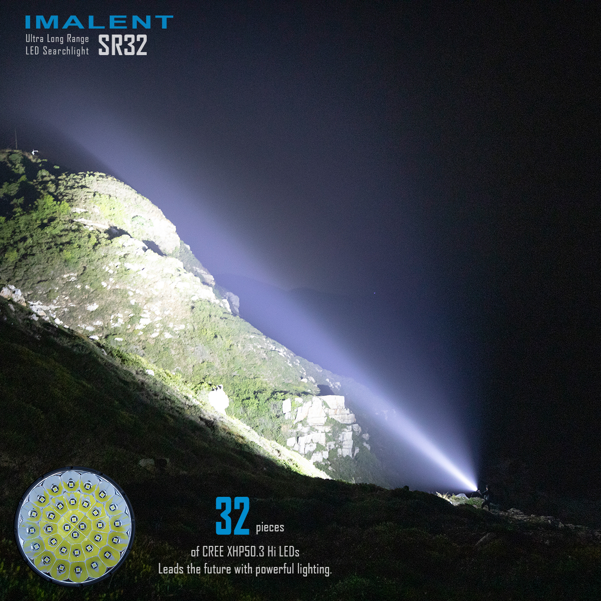 Imalent SR32 XHP50.3 HI LED 120,000 Lumens Brightest Flashlight