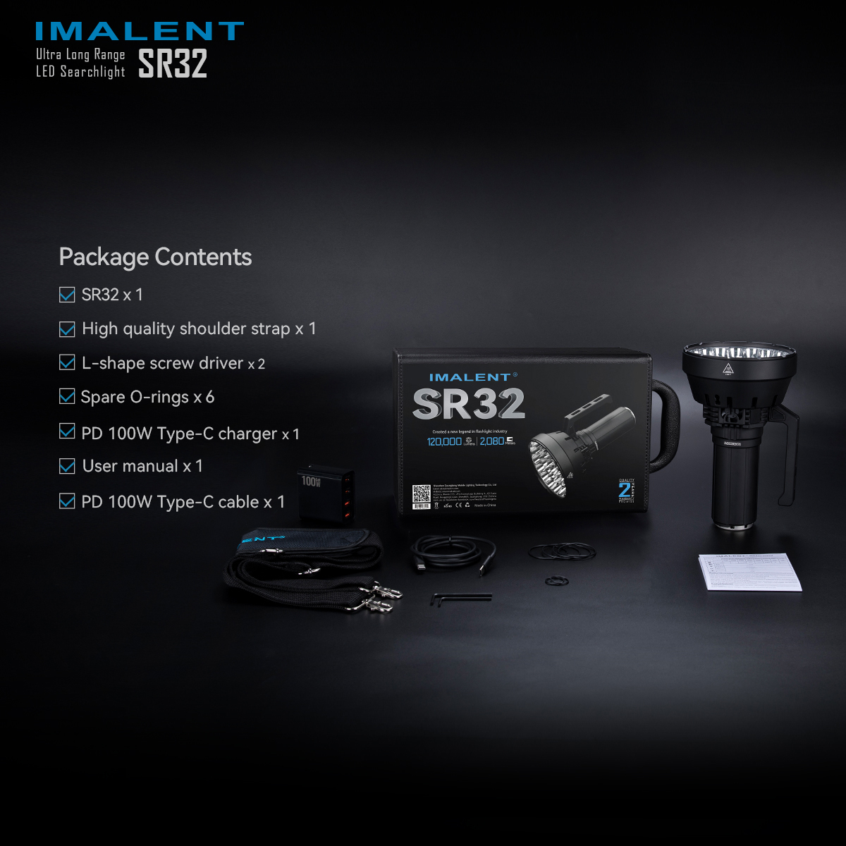 Imalent SR32 XHP50.3 HI LED 120,000 Lumens Flashlight