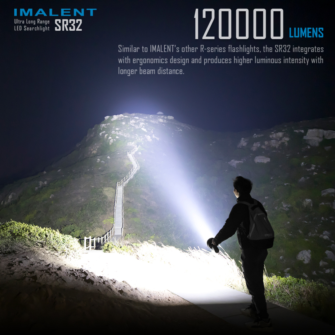 Imalent SR32 XHP50.3 HI LED 120,000 Lumens Flashlight