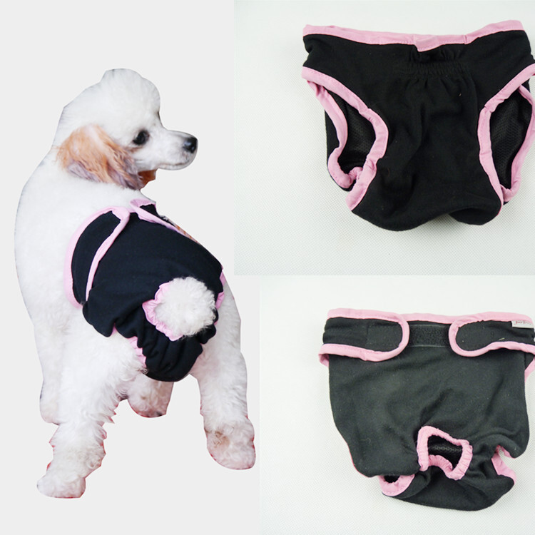 Doglemi Female Dog Diapers Reusable Puppy Physiological Pants Hygiene Pants High Absorption Sanitary Wear for Small Medium Dogs Pink M