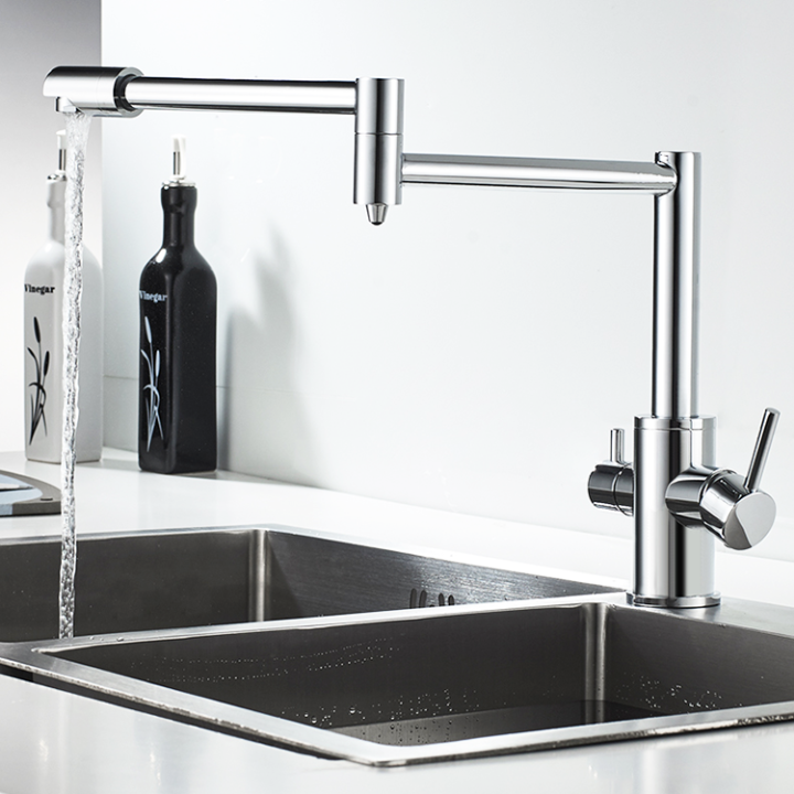 Chrome 360 Degree Rotate Torneira Cozinha Mixer Water Tap Purifier Flexible Kitchen Filter Faucet  