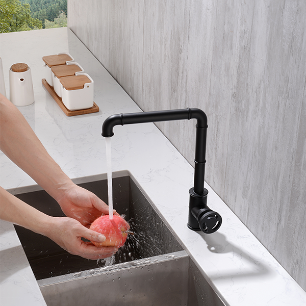 Kitchen Faucet Water Tap Industrial American Standard Black Industrial Pipe Cheap  