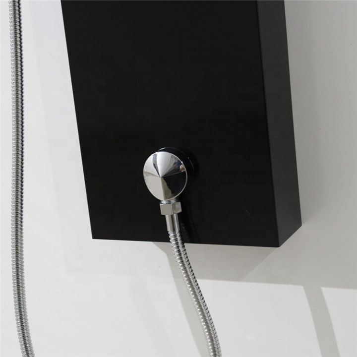 Bathroom Stainless Steel Wall Mounted Rainfall Black Massage Bath Faucet Wall Shower Panel??