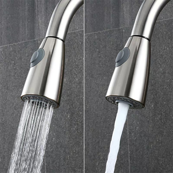 Kitchen Faucet Tap Stainless Steel 304 Pull Out 360 Degree Rotating SS With Pull Out Spout