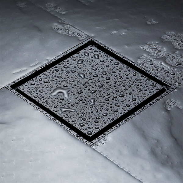 Floor Drain Trap Cover Ralo De Banheiro Tile Insert Anti Odor Square Brass Black Toilet Bathroom