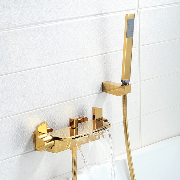 Bathtub Faucet Tub Bath Taps Brass Black Wall Mount High Quality